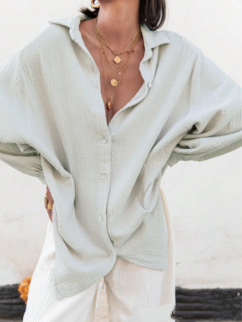 Everyday Oversized Cotton Button Shirt