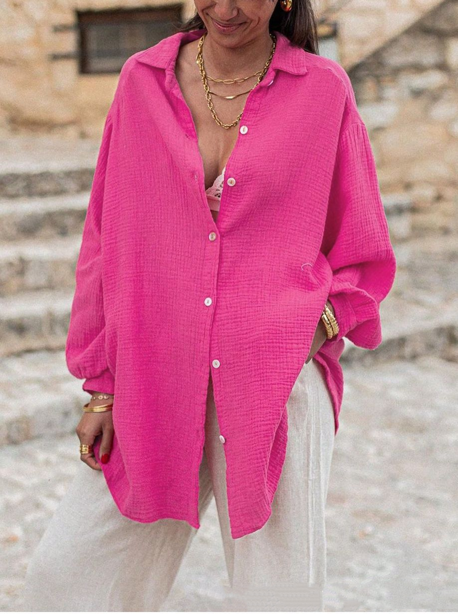 Everyday Oversized Cotton Button Shirt