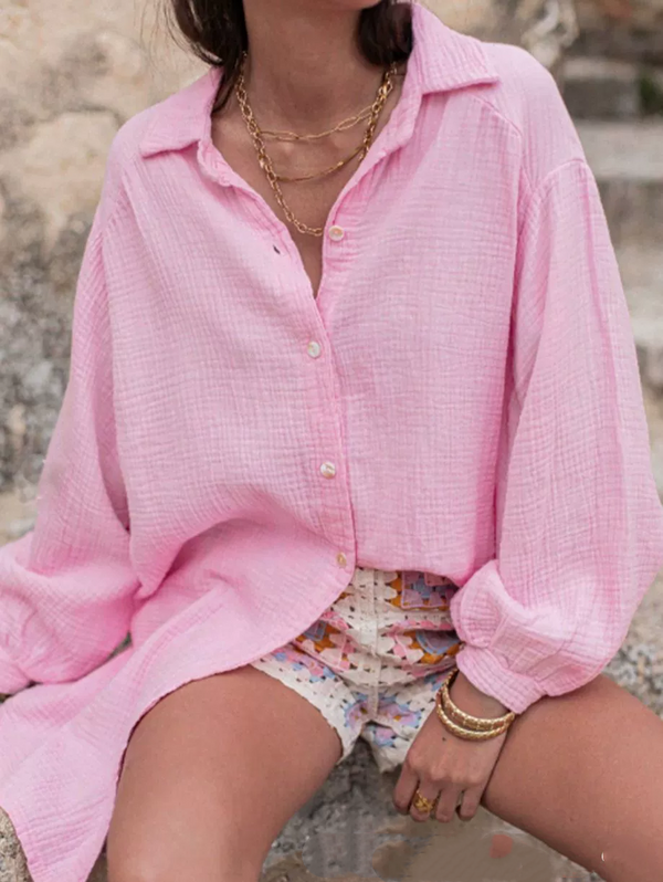 Everyday Oversized Cotton Button Shirt