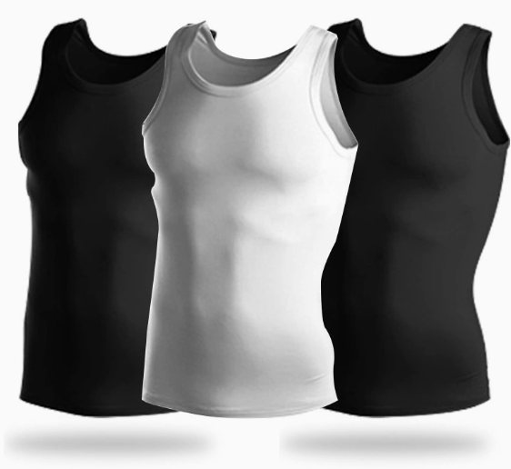 🔥PREMIUM ULTRA-SOFT COTTON FITTED TANK 3 PACK
