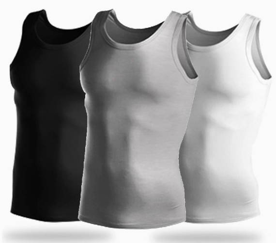 🔥PREMIUM ULTRA-SOFT COTTON FITTED TANK 3 PACK