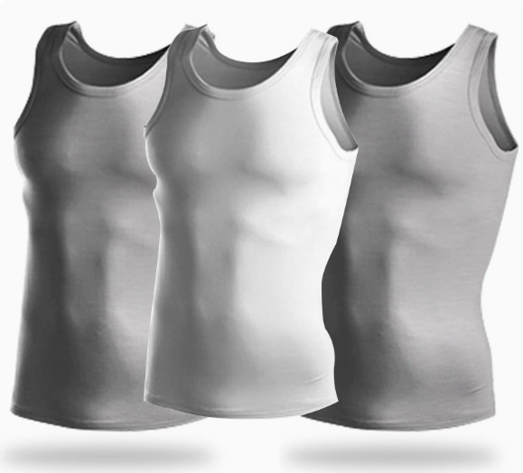 🔥PREMIUM ULTRA-SOFT COTTON FITTED TANK 3 PACK