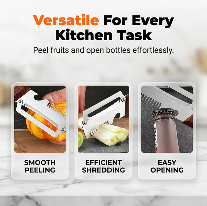 🎁3-in-1 Scallion Shredder & Peeler Kitchen Tool