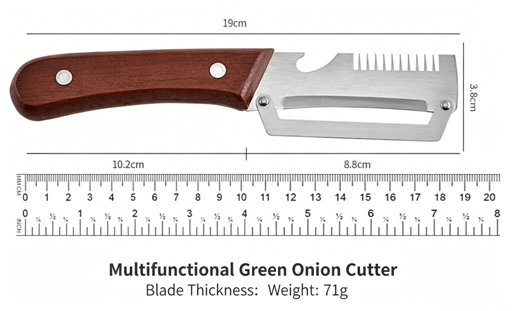 🎁3-in-1 Scallion Shredder & Peeler Kitchen Tool