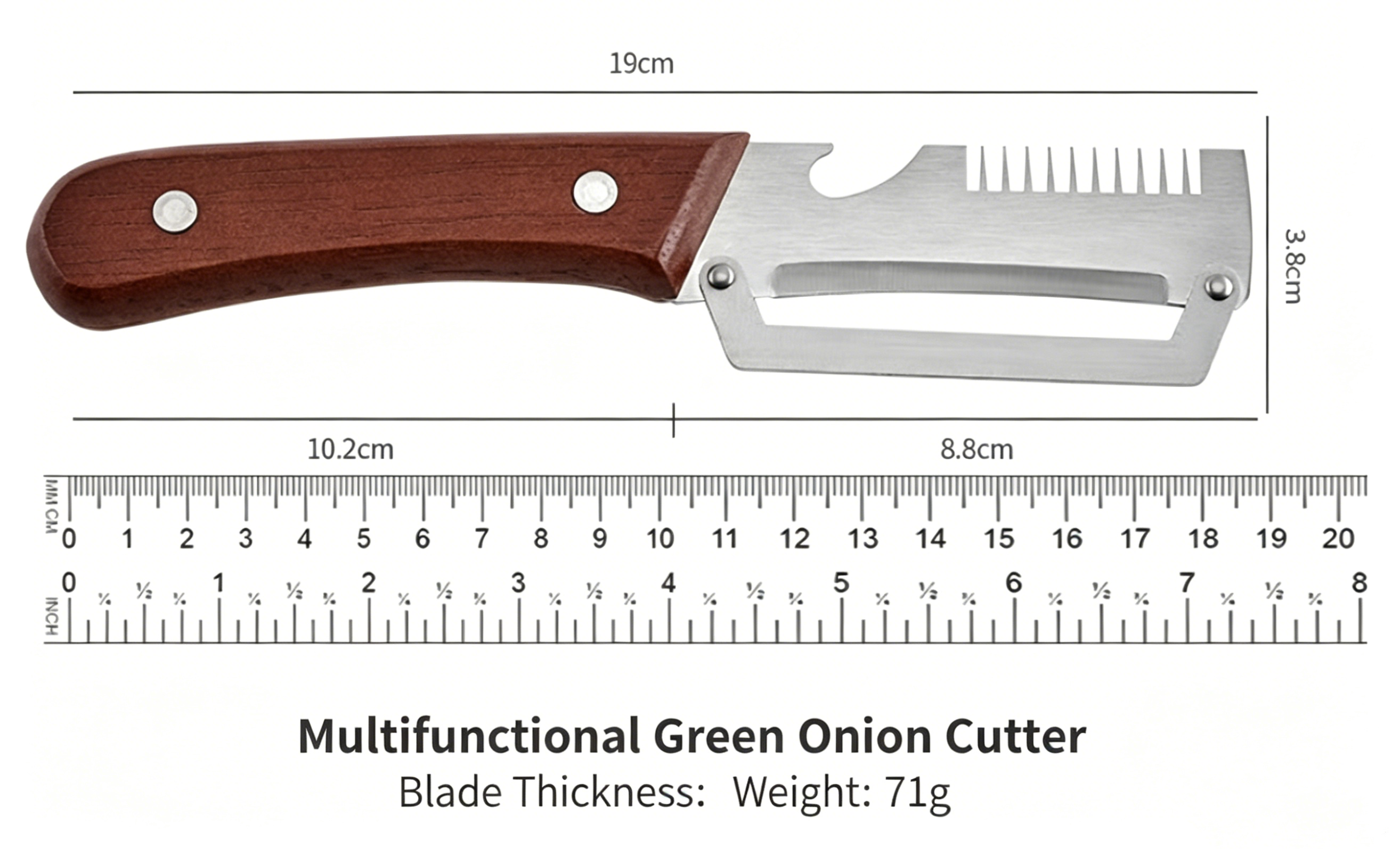 🎁3-in-1 Scallion Shredder & Peeler Kitchen Tool