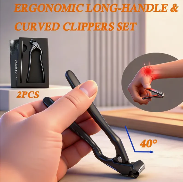 🥳2026 HOT SALE💅Stainless Steel Nail Clipper with Curved Precision Blades – Effortless for Thick Nails & Seniors! ✂️✨