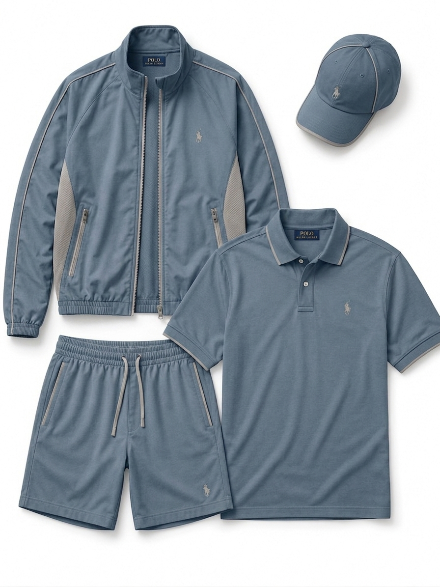 Men's Ultra Comfortable 4-Piece Polo Set