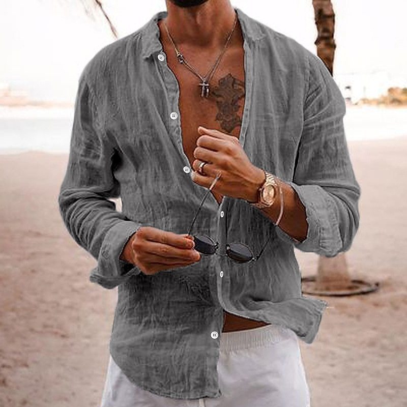 Men's Lightweight Linen Shirt - 🔥 Viral Style