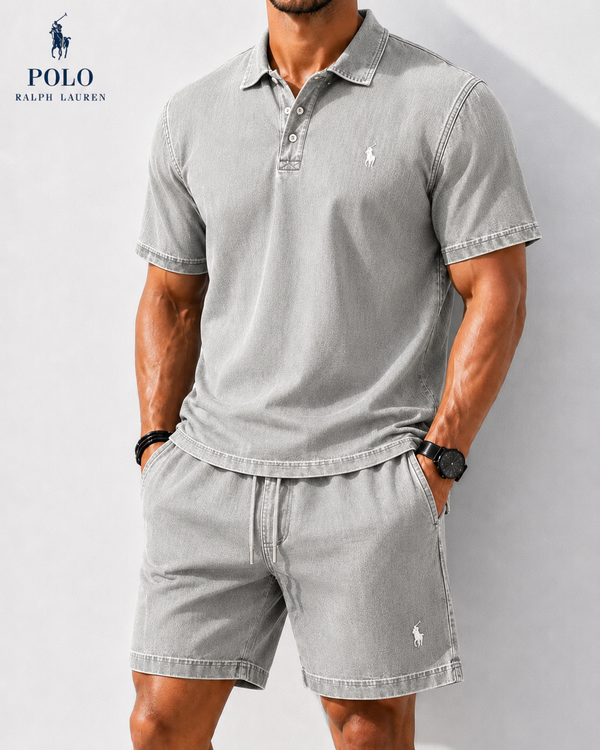 Everyday Waffle Polo Shirt Set