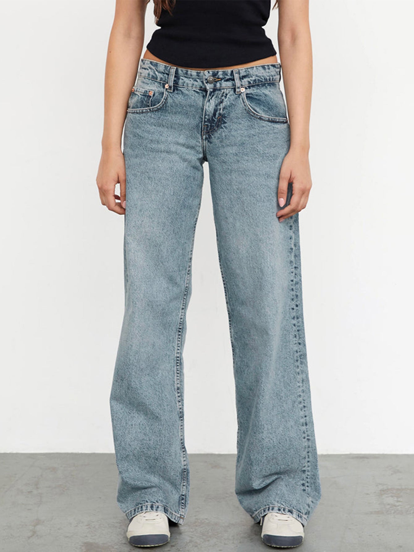 Waisted Wide Leg Jeans👖