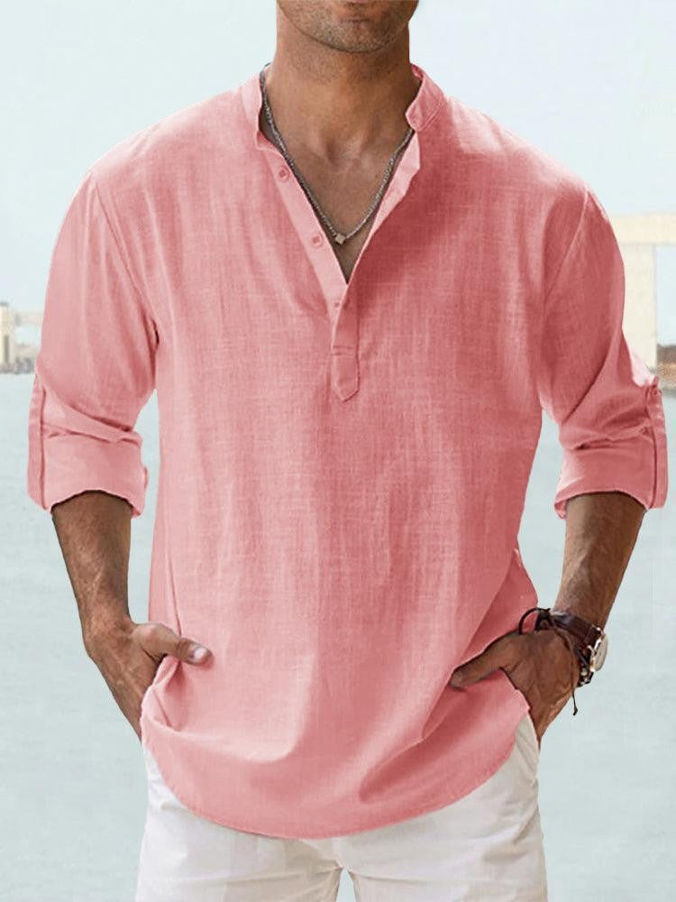 🔥 Viral "No-Effort" Henley | Cotton-Linen, Always Looks Good