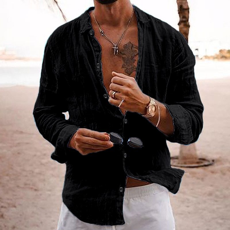 Men's Lightweight Linen Shirt - 🔥 Viral Style