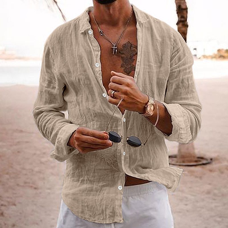 Men's Lightweight Linen Shirt - 🔥 Viral Style