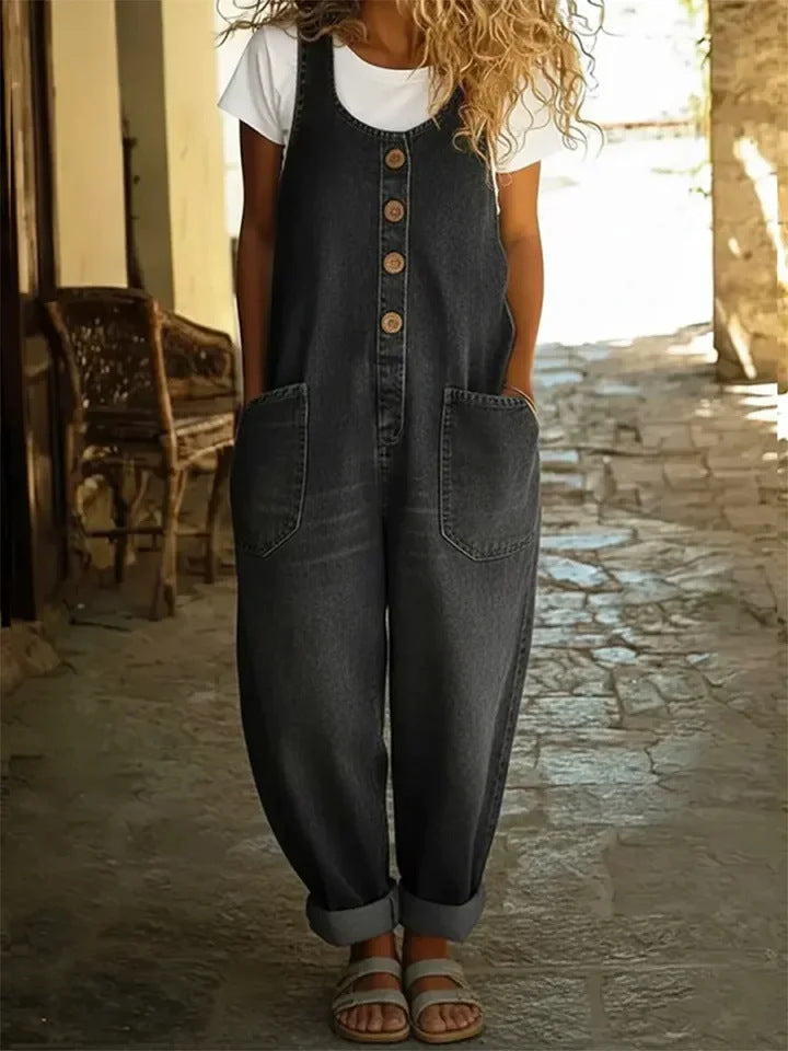 ✨Women's Vintage Washed Denim Overalls