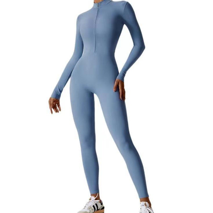 🔥 Fleece Half-Zip Active Jumpsuit