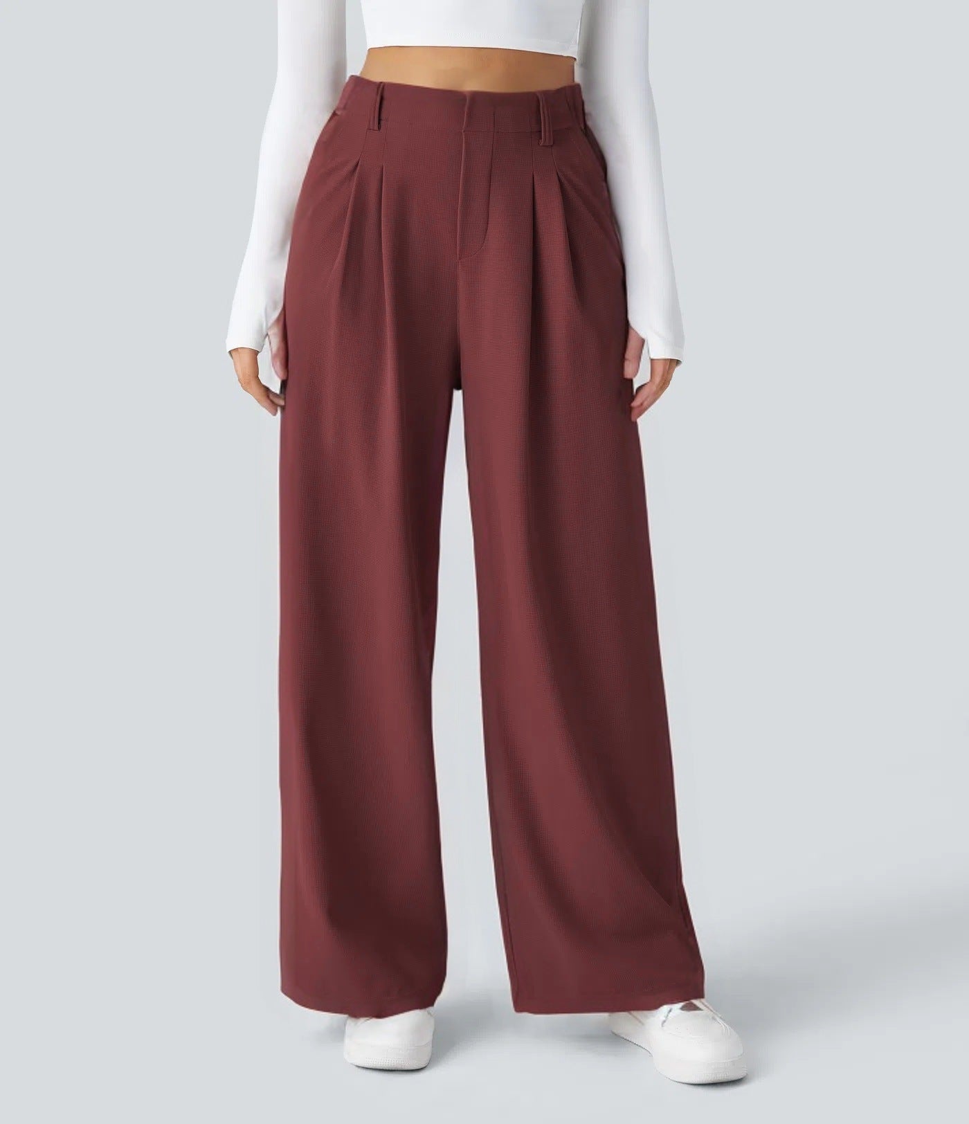 ✨ High Waist Wide Leg Trousers