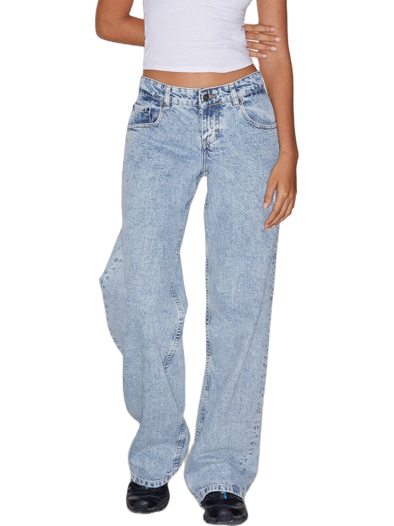 Waisted Wide Leg Jeans👖
