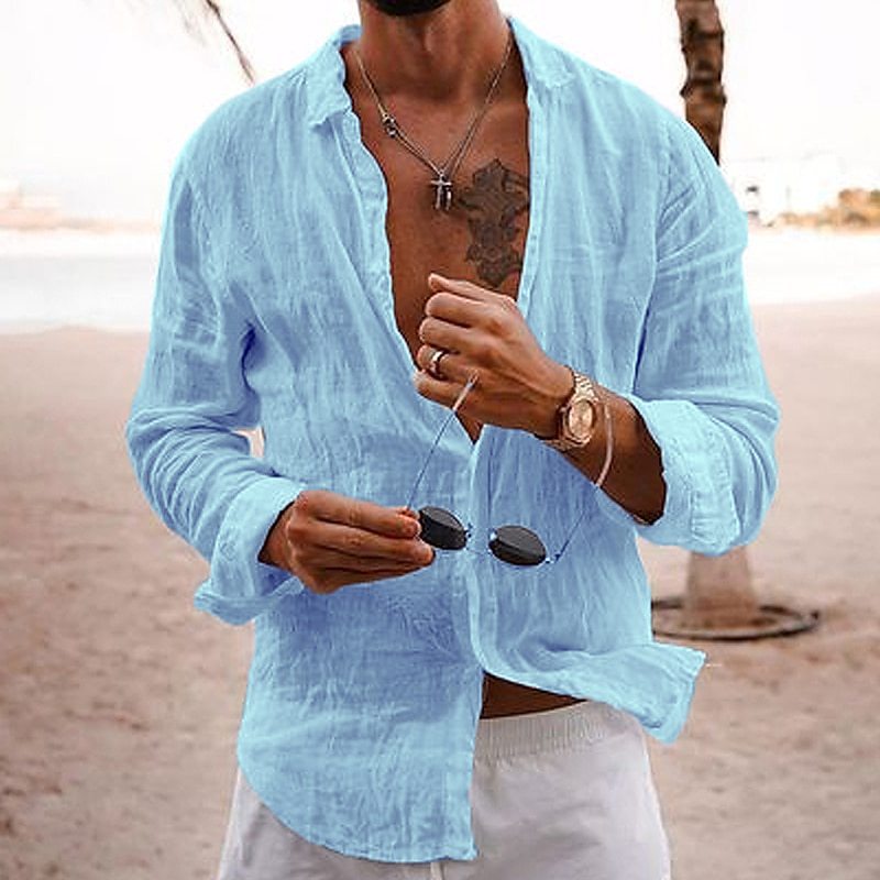 Men's Lightweight Linen Shirt - 🔥 Viral Style
