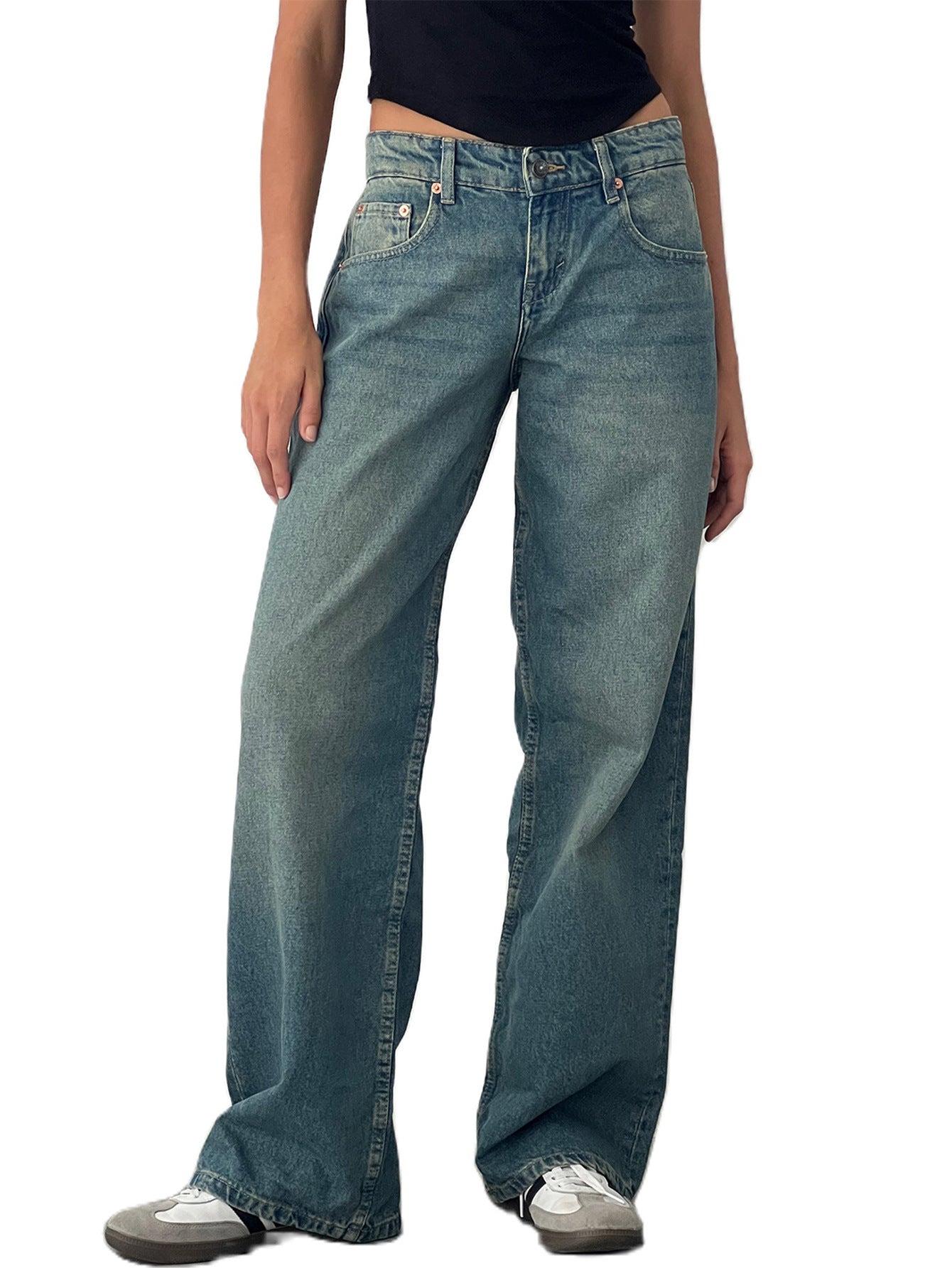 Waisted Wide Leg Jeans👖