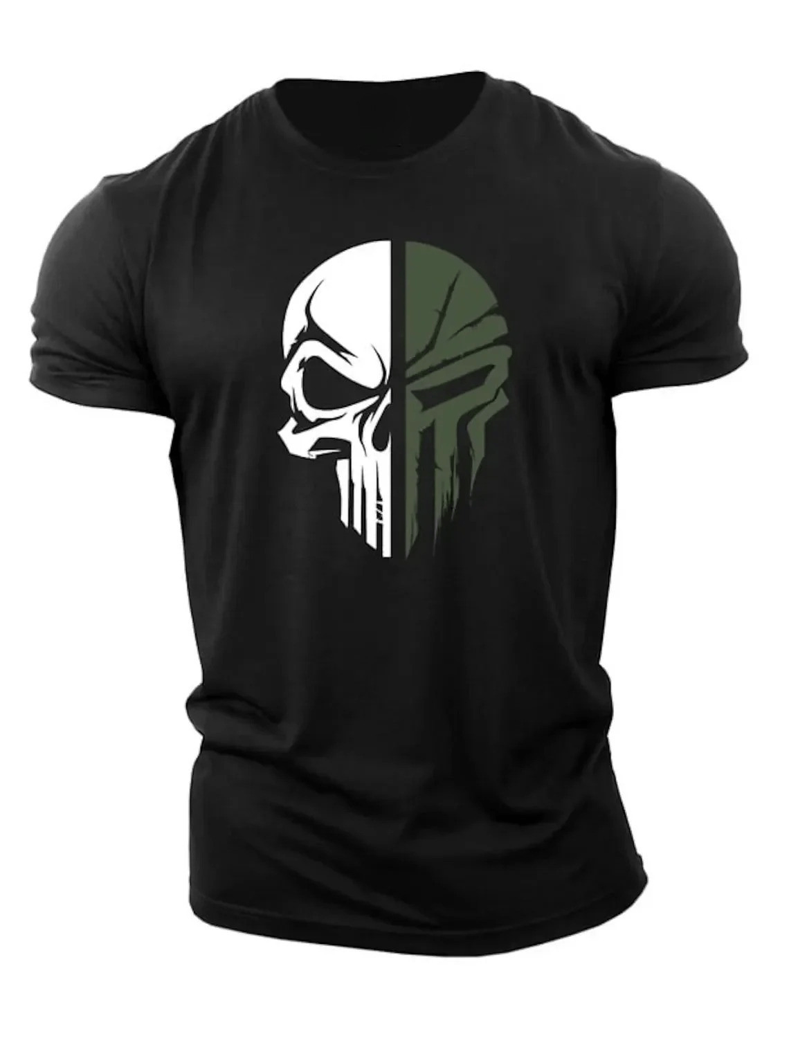 🔥 Viral Men's Skull Print Crew Neck T-Shirt