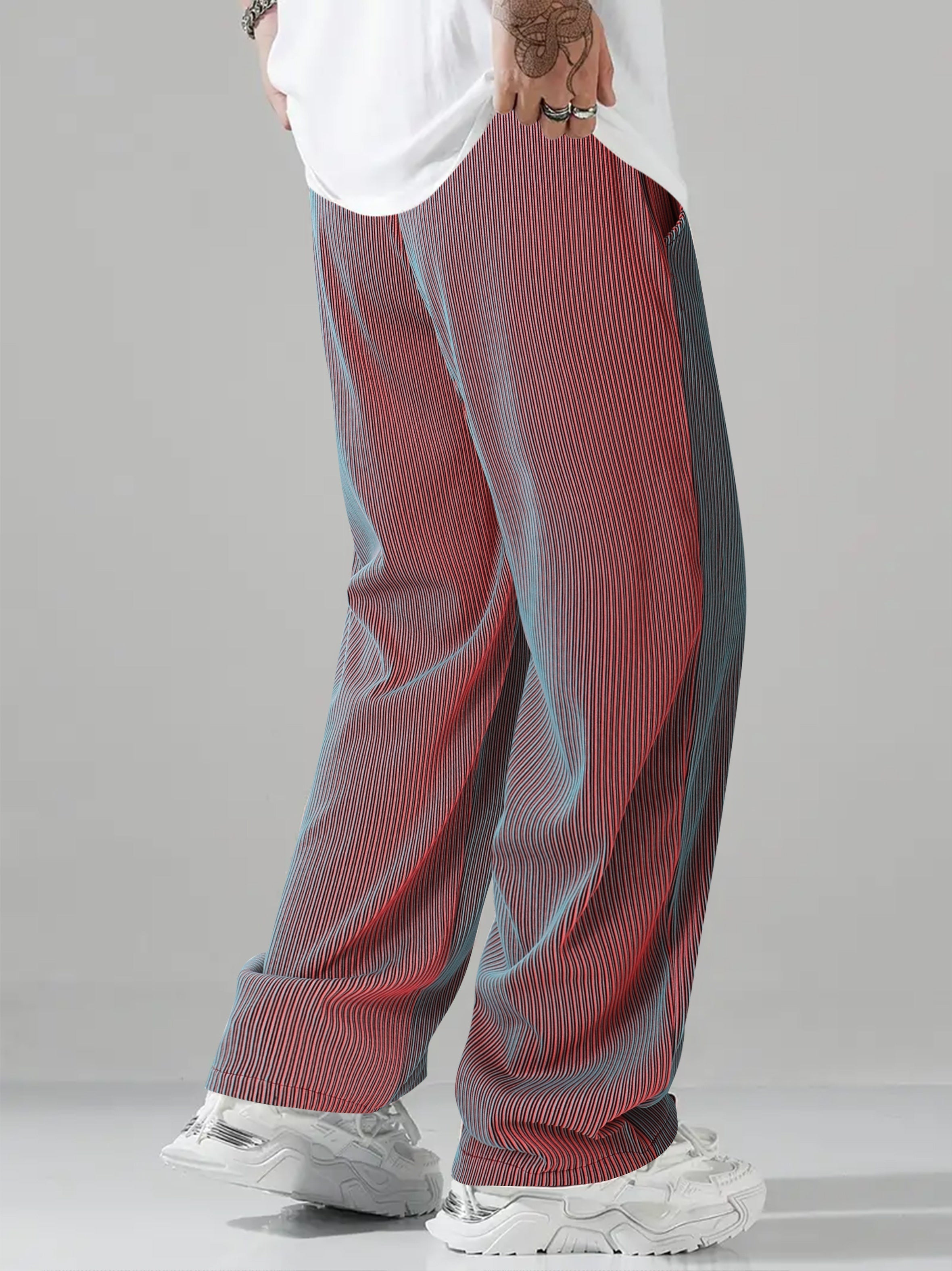 Fluid Striped Wide Leg Pants✨