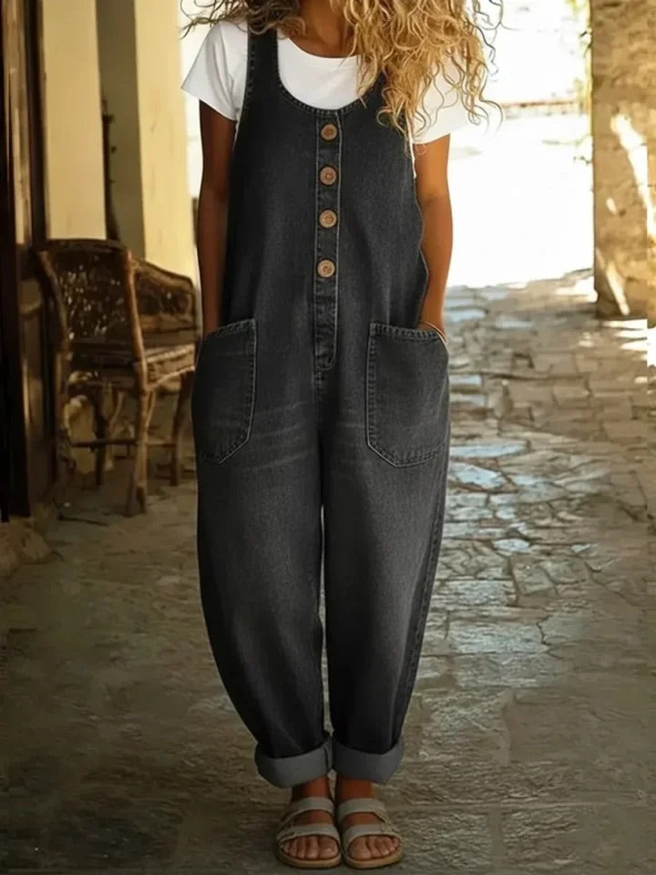 ✨Women's Vintage Washed Denim Overalls