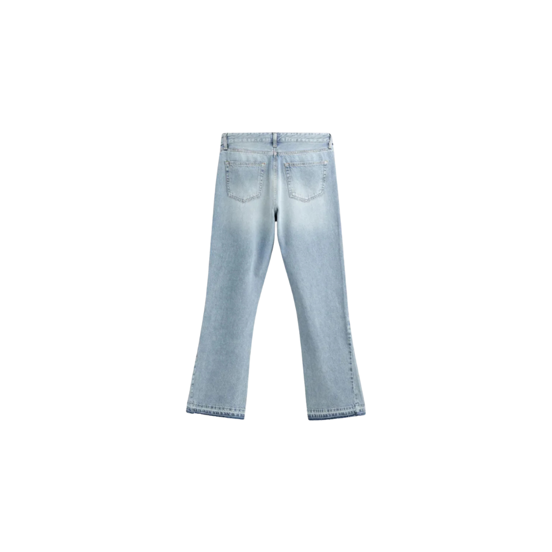 🔥 Men's Vintage Gray Wash Flare Jeans