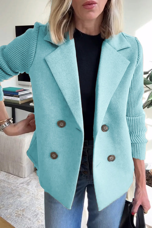 Cozy Collared Button Knit Jacket