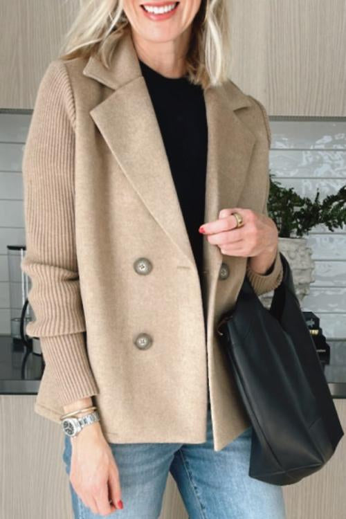 Cozy Collared Button Knit Jacket