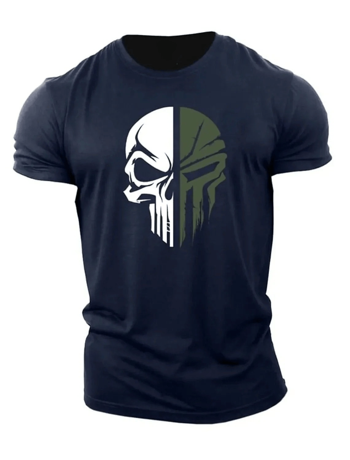 🔥 Viral Men's Skull Print Crew Neck T-Shirt