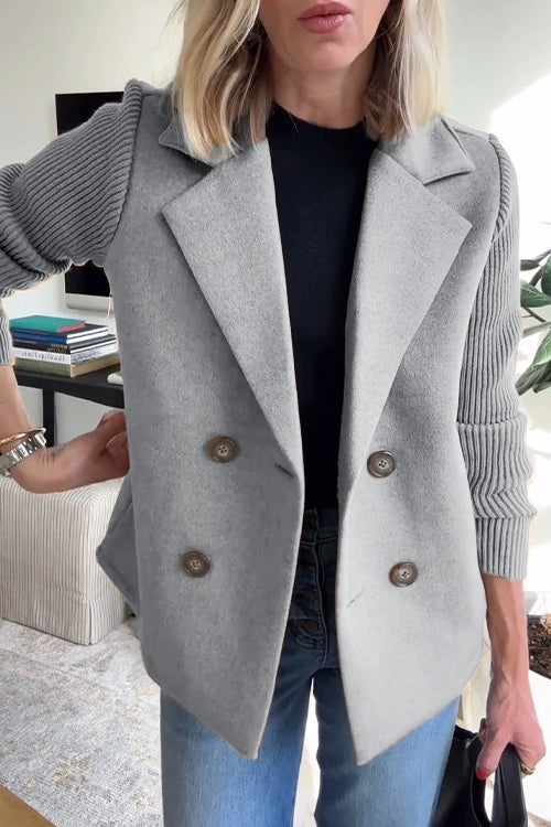 Cozy Collared Button Knit Jacket