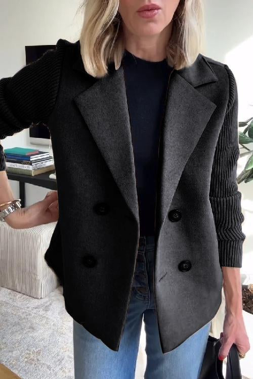 Cozy Collared Button Knit Jacket
