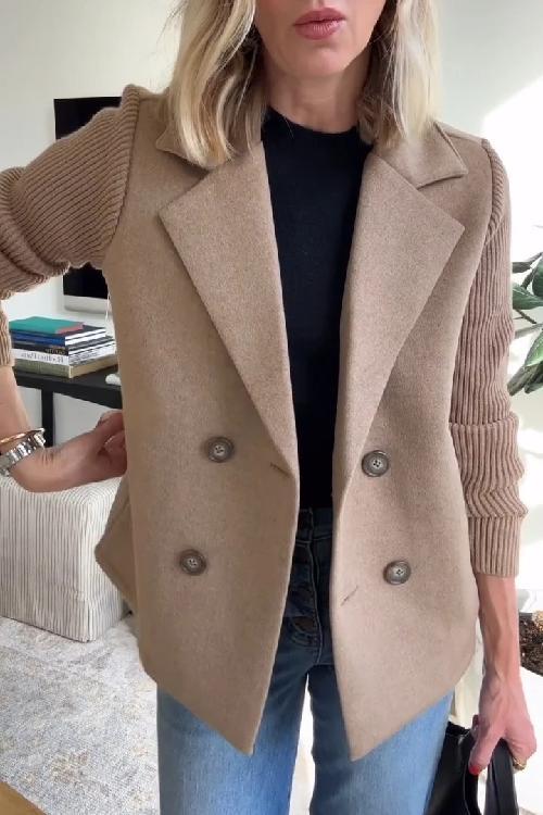 Cozy Collared Button Knit Jacket