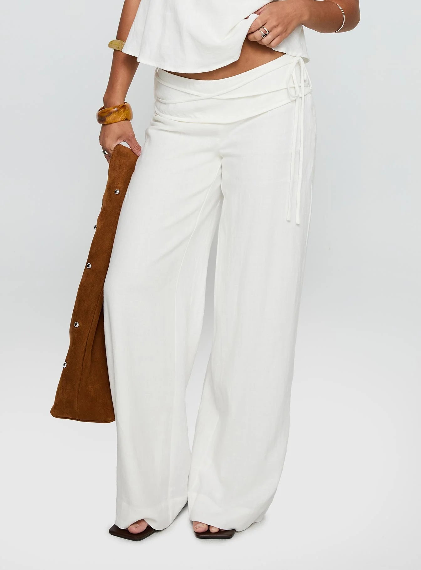 🔥Women's Tie Waist Linen Pants