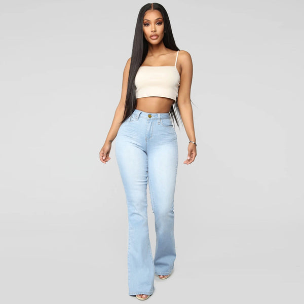 Arctic Light Blue Flare Jeans
