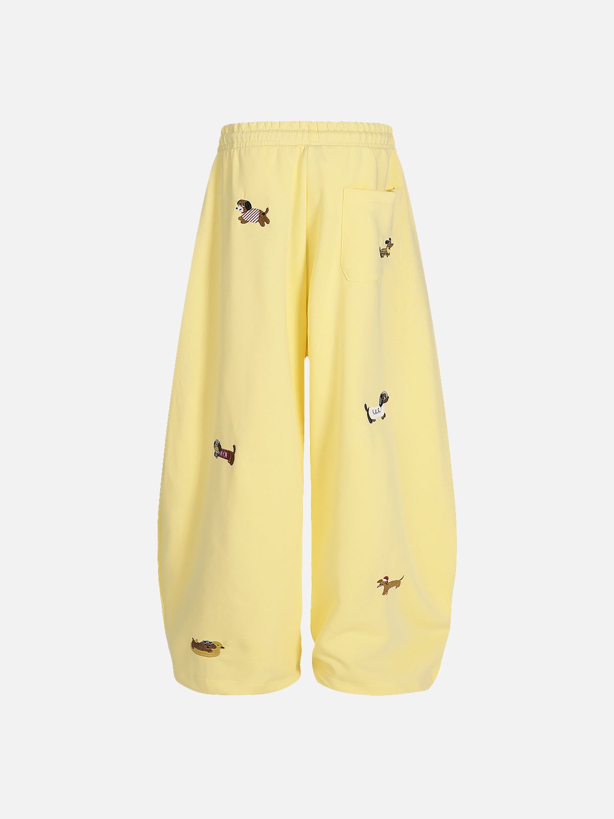 Cute Cartoon Dog Embroidery Oversized Sweatpants 🐶