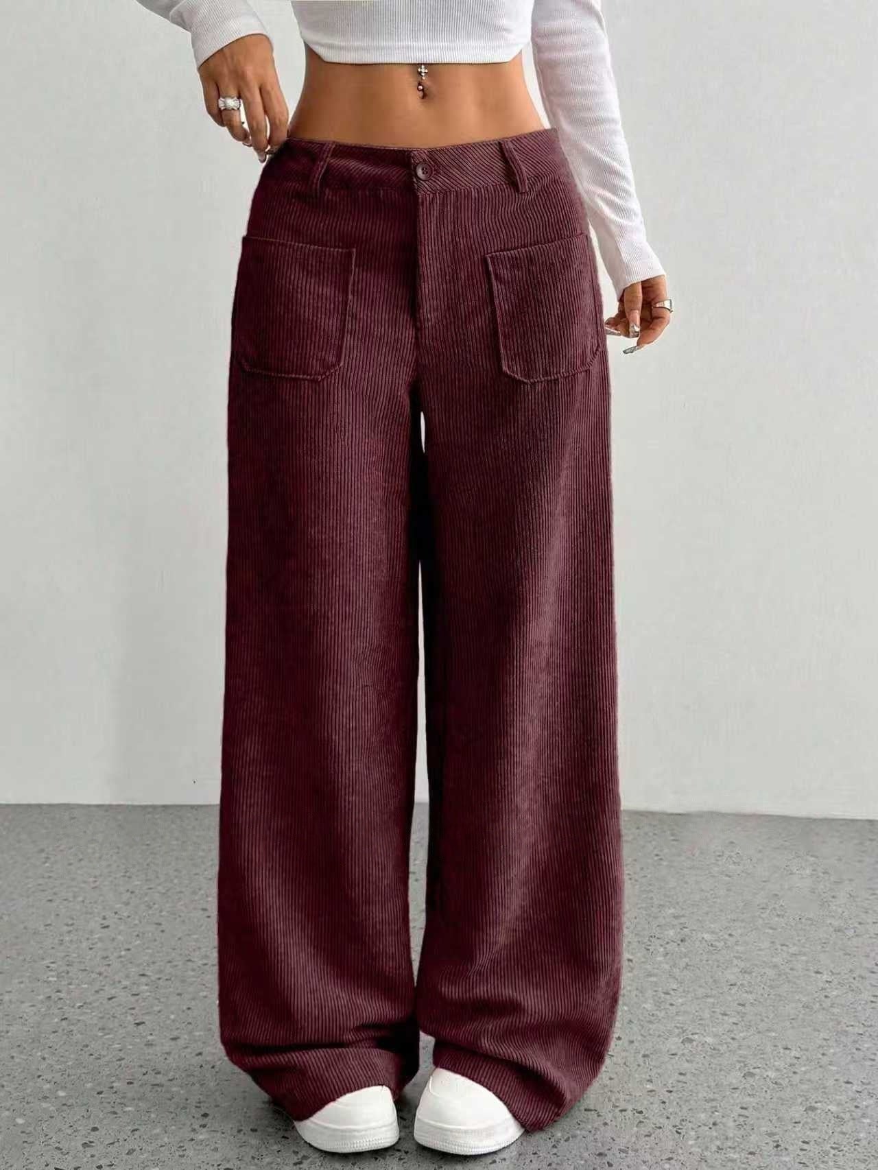 ✨ Corduroy Wide Leg Pants | High Waist