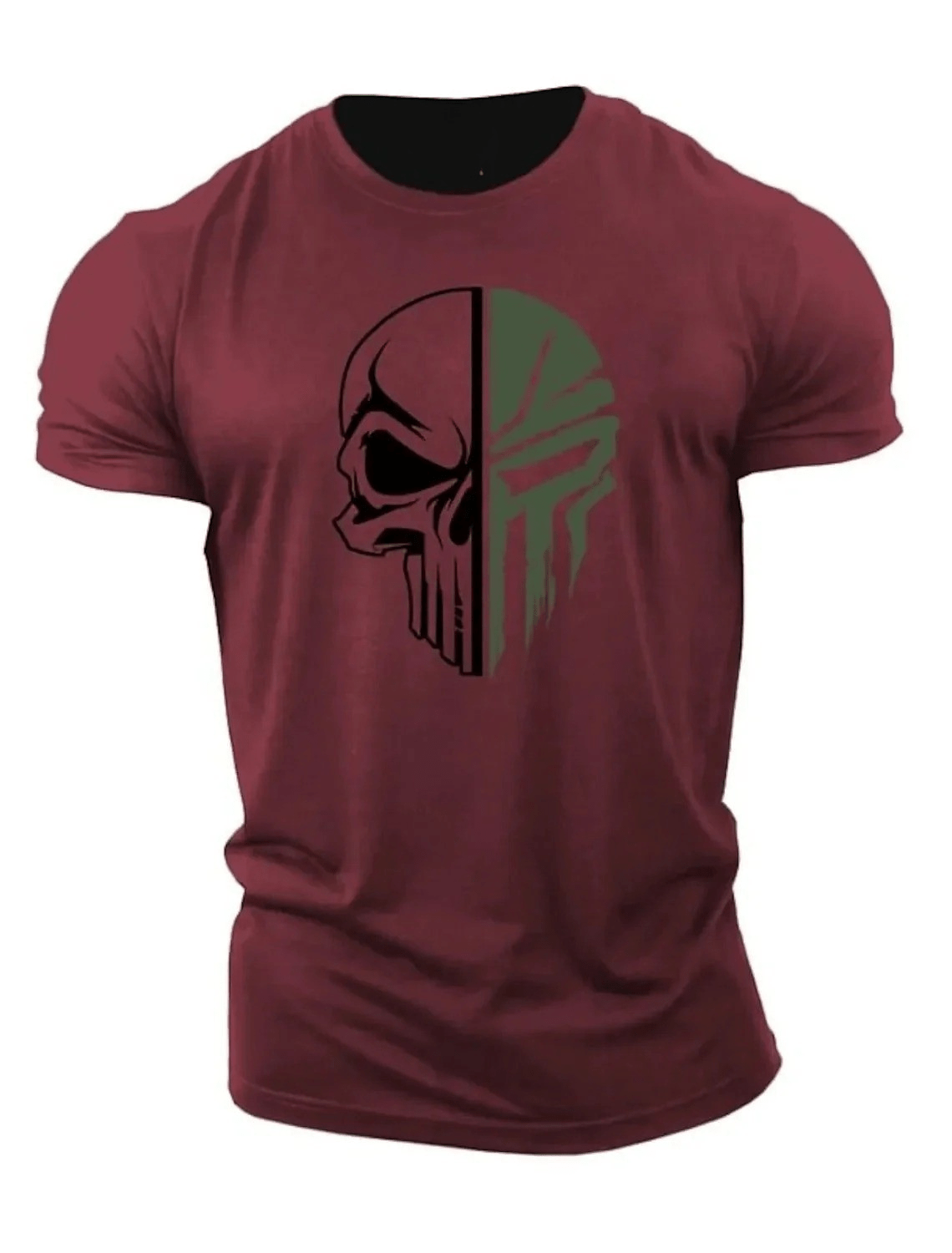 🔥 Viral Men's Skull Print Crew Neck T-Shirt