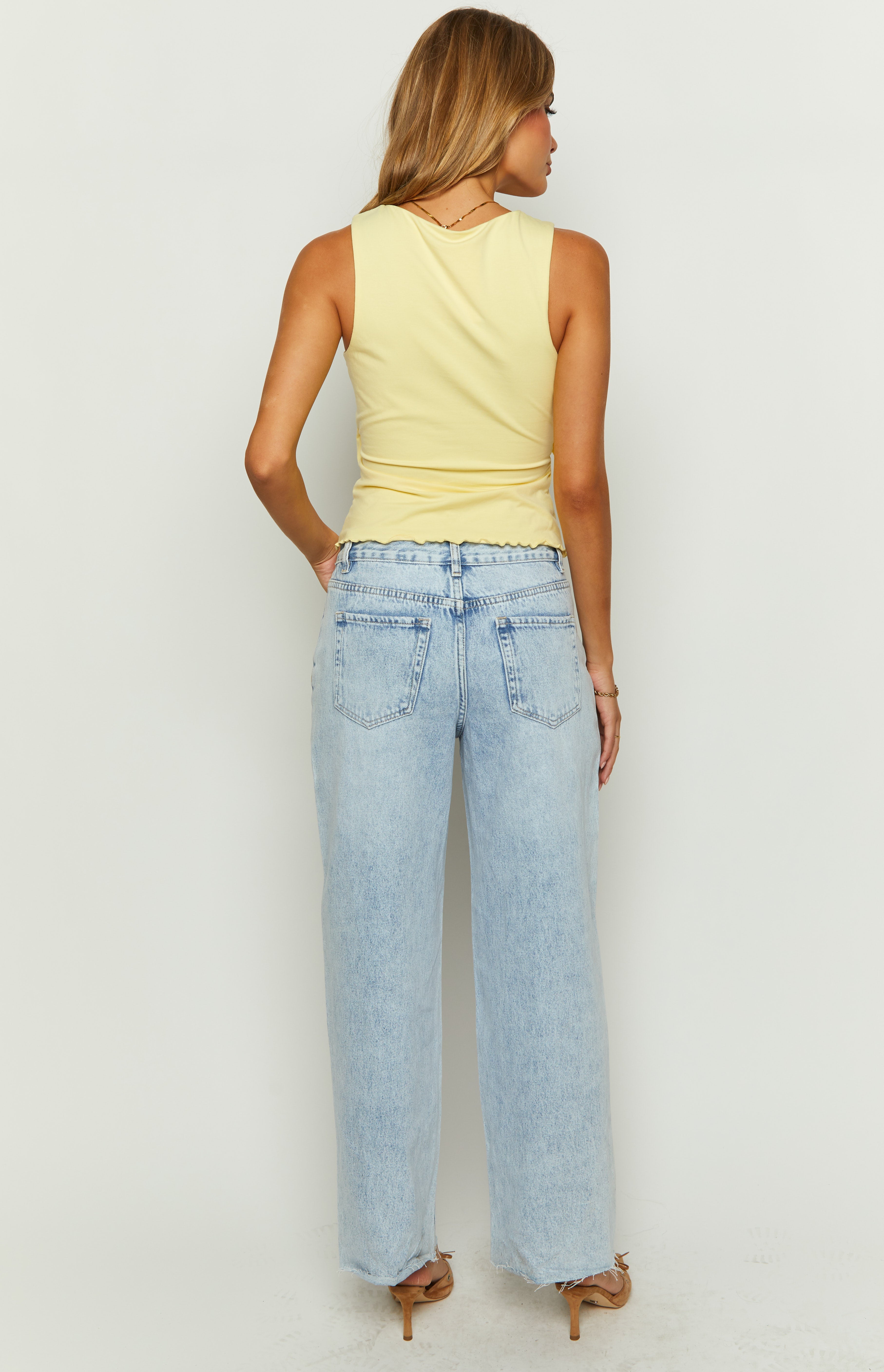 🔥Light Wash Denim Wide Leg Boyfriend Jeans