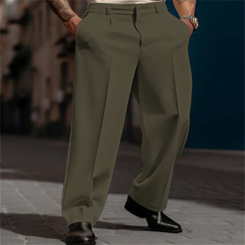 Men’s Casual Pleated Wide-Leg Pants🔥