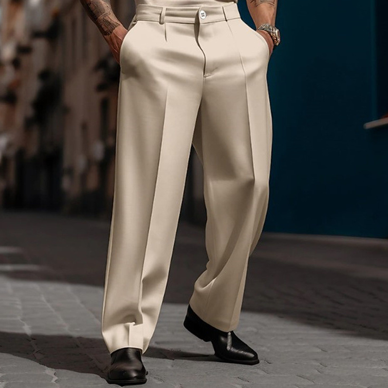 Men’s Casual Pleated Wide-Leg Pants🔥