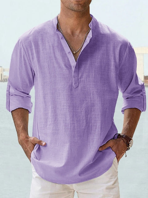 🔥 Viral "No-Effort" Henley | Cotton-Linen, Always Looks Good
