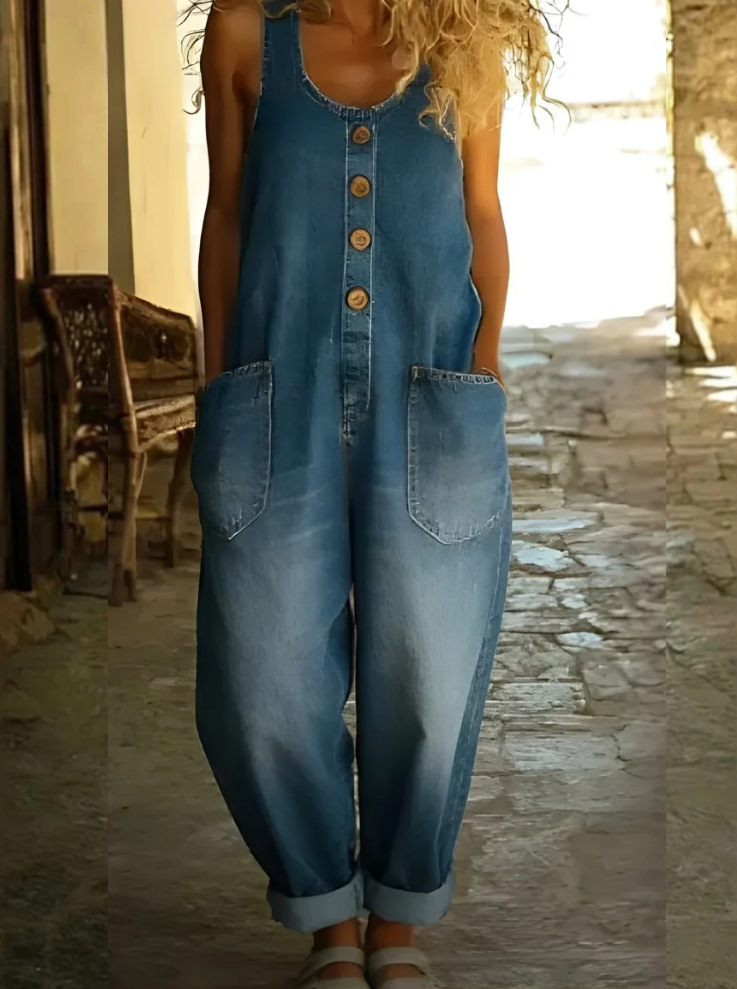 ✨Women's Vintage Washed Denim Overalls