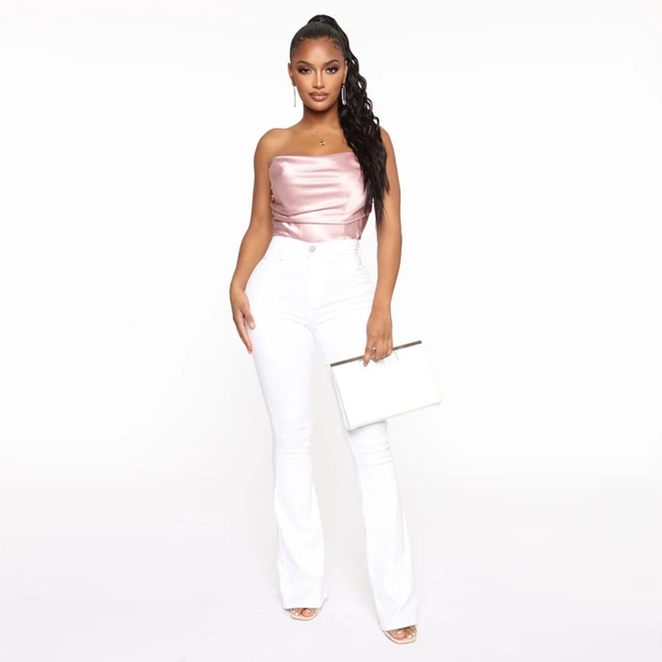 Womens High-waist Flared Fitjeans✨