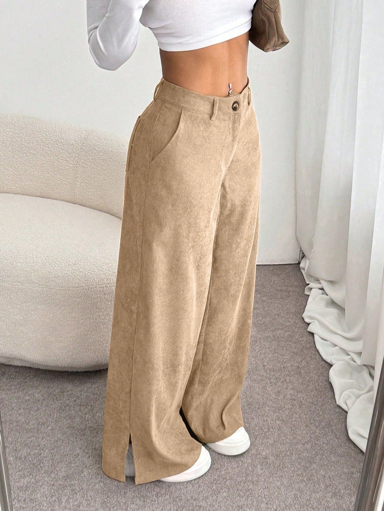 ✨ Corduroy Wide Leg Pants | High Waist