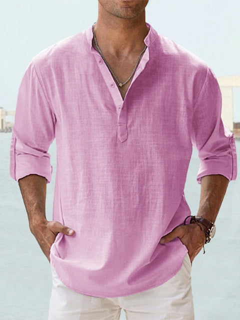 🔥 Viral "No-Effort" Henley | Cotton-Linen, Always Looks Good