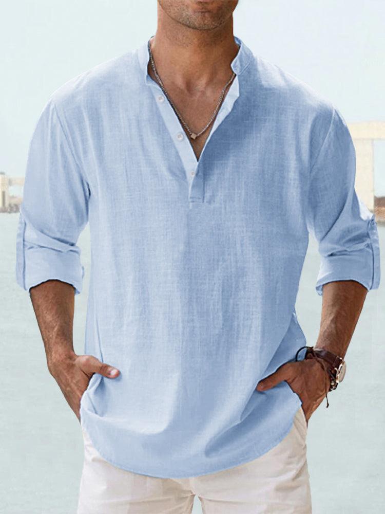 🔥 Viral "No-Effort" Henley | Cotton-Linen, Always Looks Good