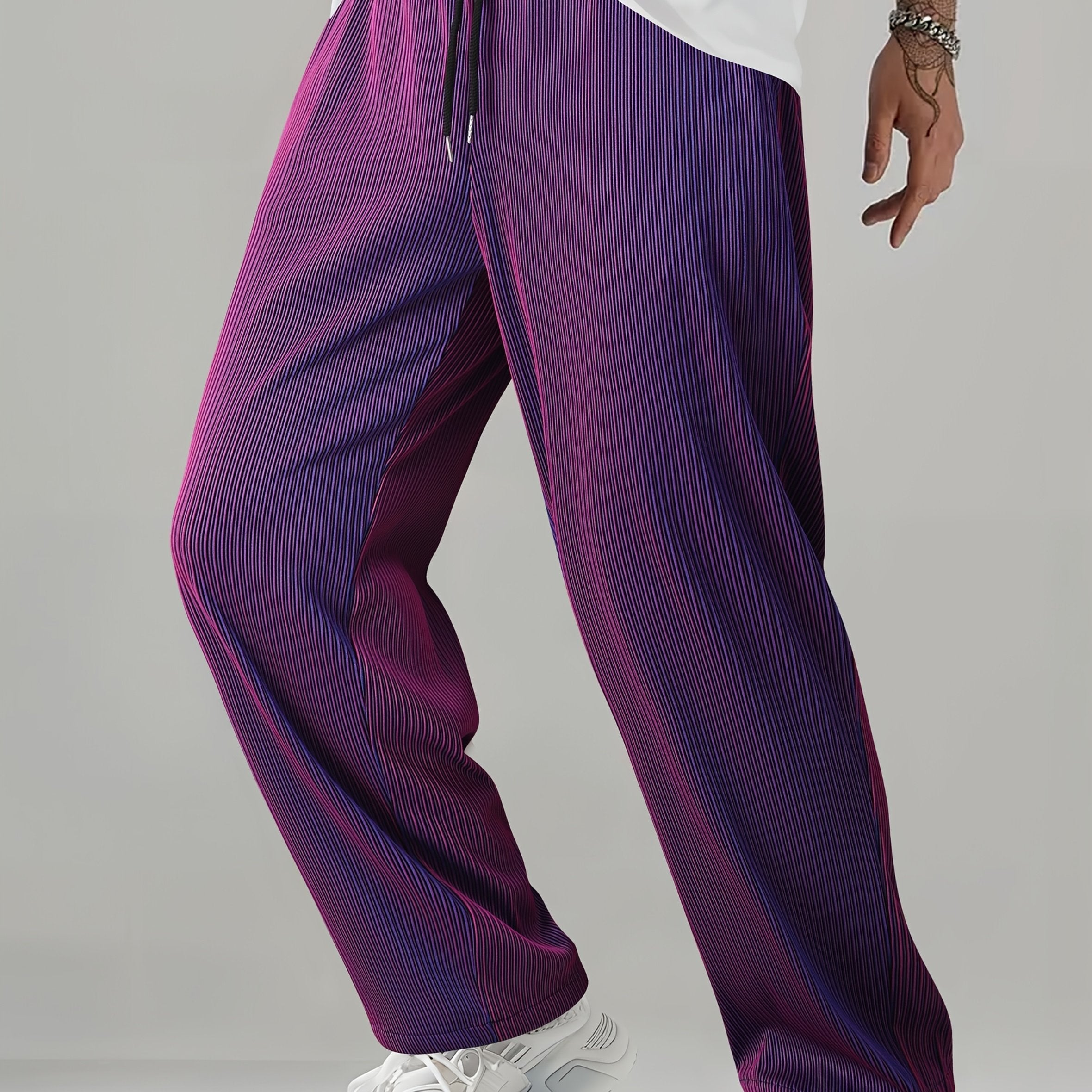Fluid Striped Wide Leg Pants✨