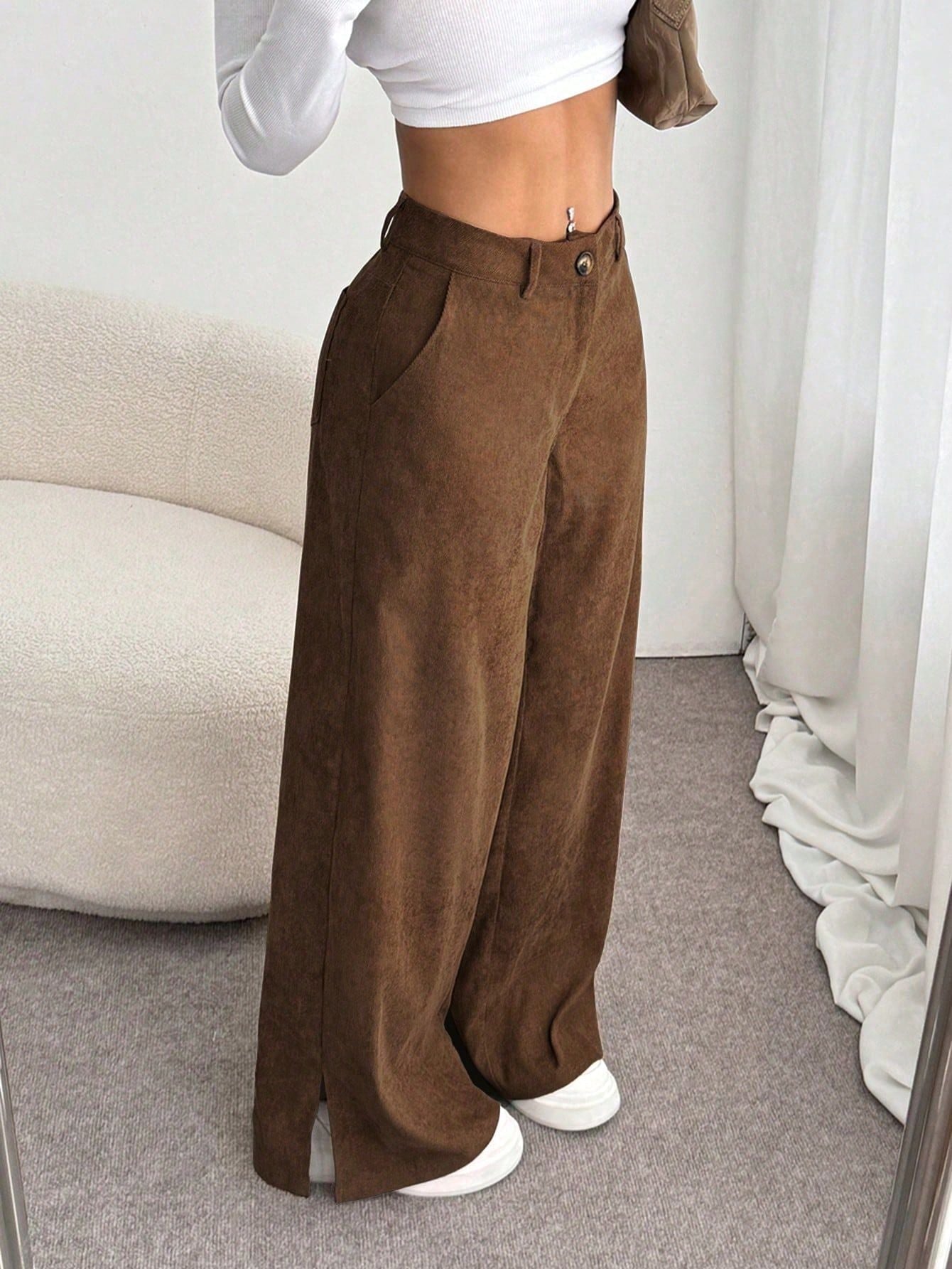 ✨ Corduroy Wide Leg Pants | High Waist