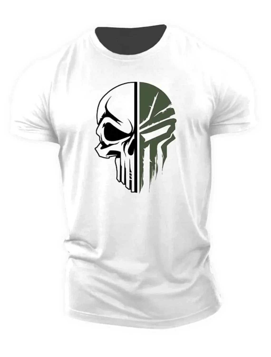 🔥 Viral Men's Skull Print Crew Neck T-Shirt
